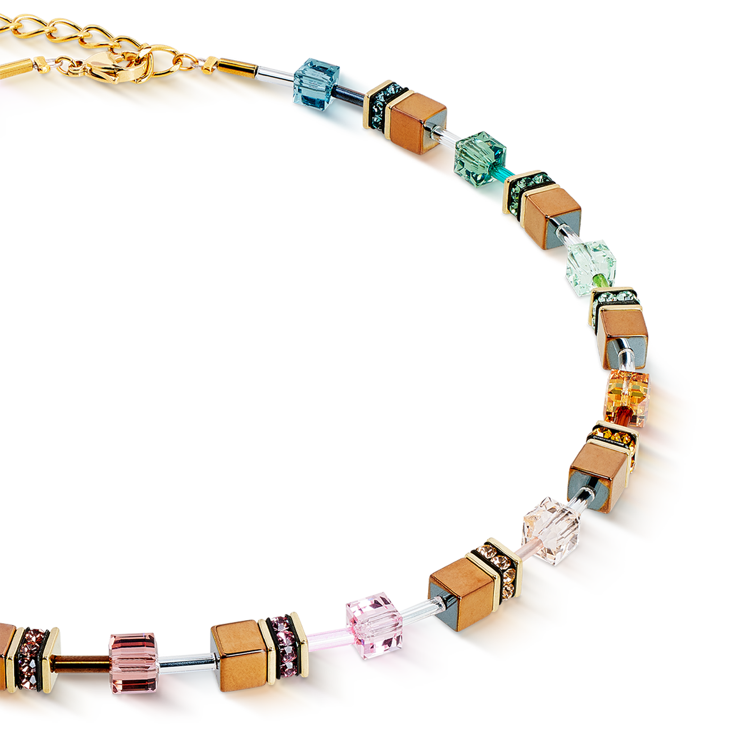 Collier GeoCUBE® Iconic Metallic Art Nouveau or