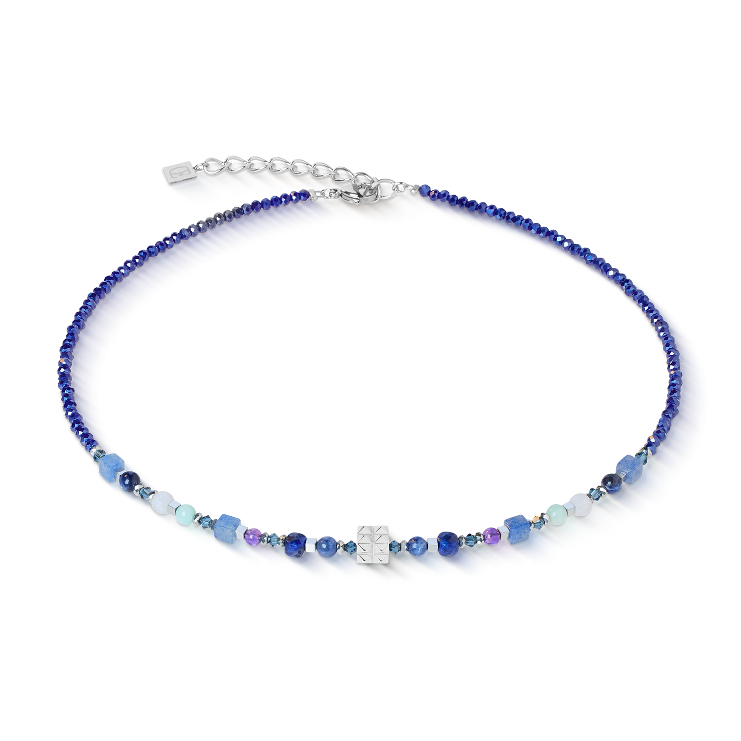Collier Shape Mix Spikes Blue Moon