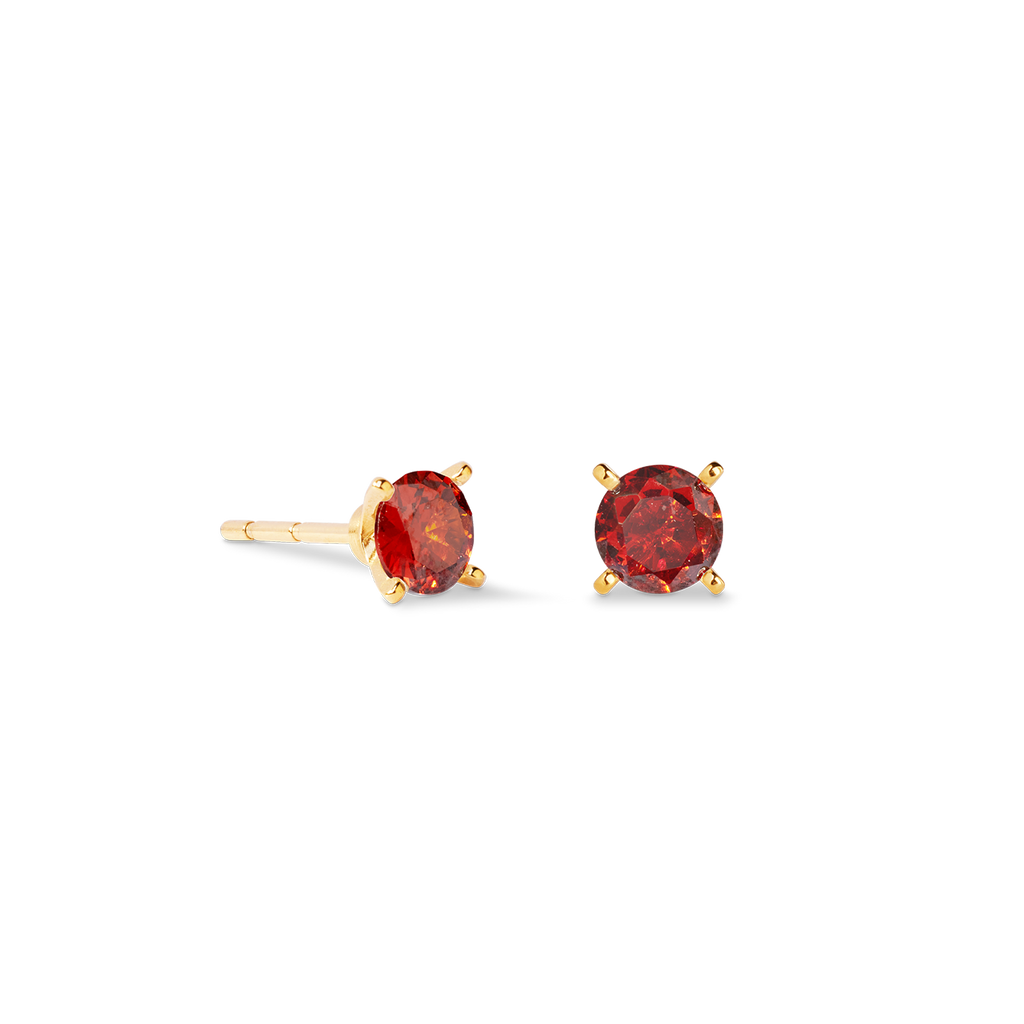 Clous d'oreilles Glam Dot 5 mm or-rouge