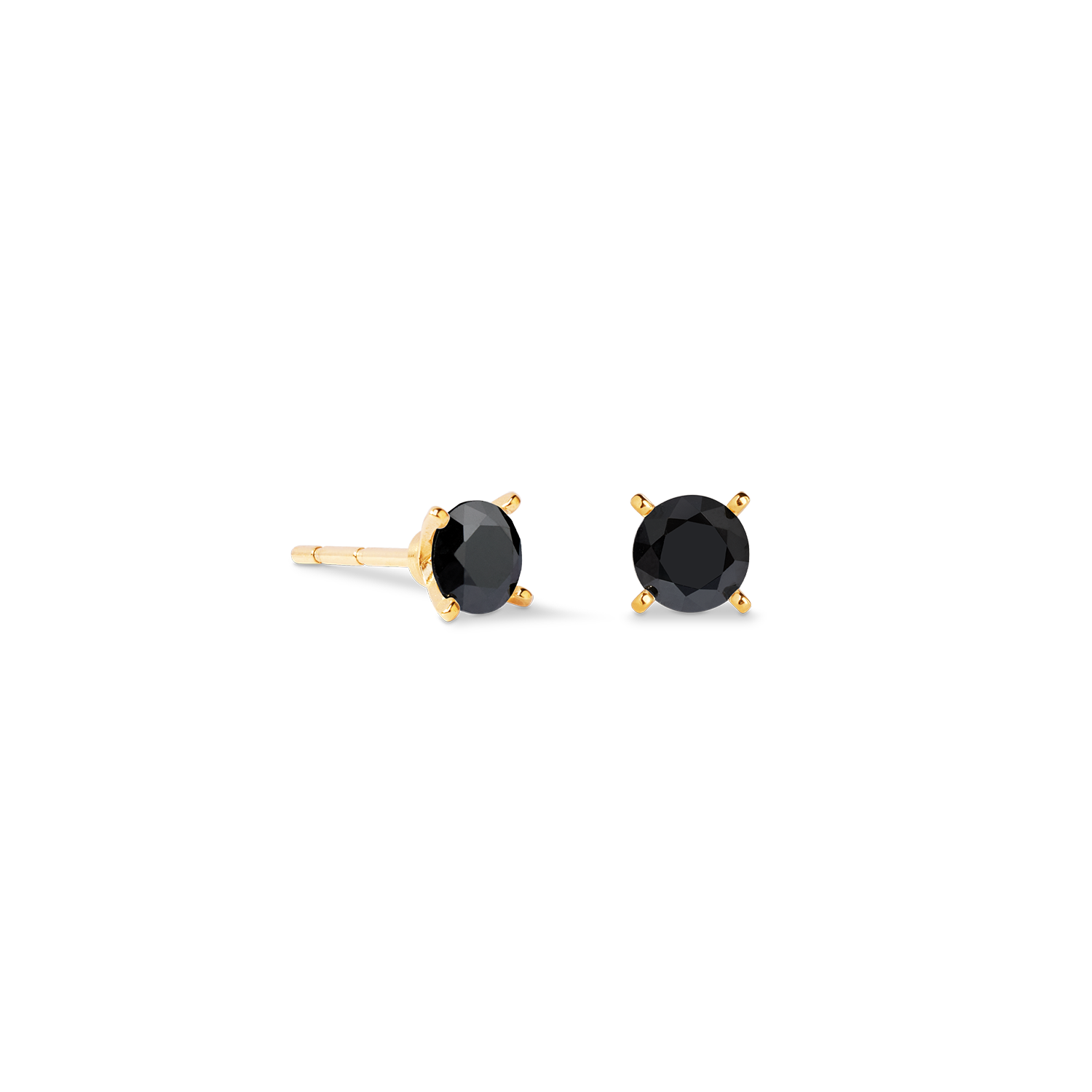 Clous d'oreilles Glam Dot 5 mm or-noir