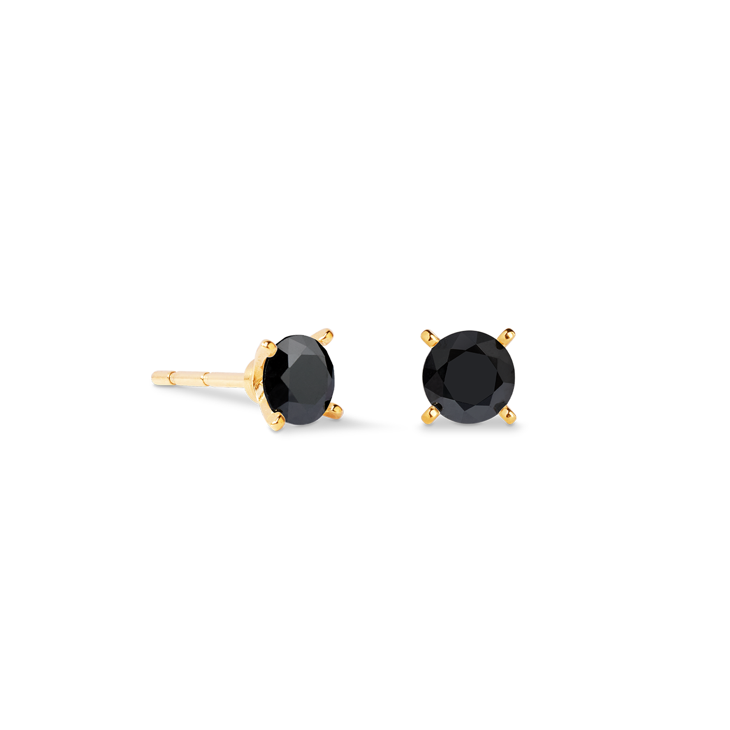 Clous d'oreilles Glam Dot 5 mm or-noir