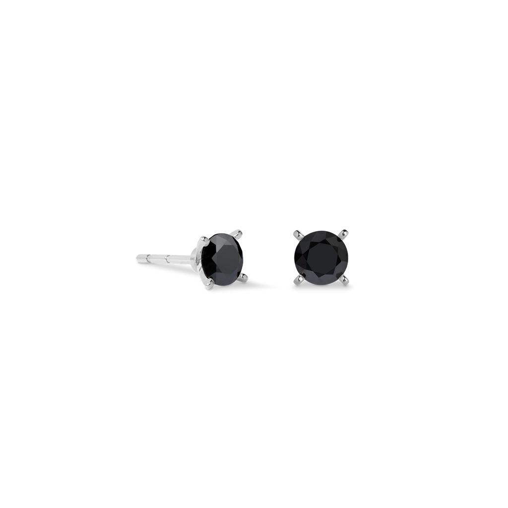 Clous d'oreilles Glam Dot 5 mm argent-noir