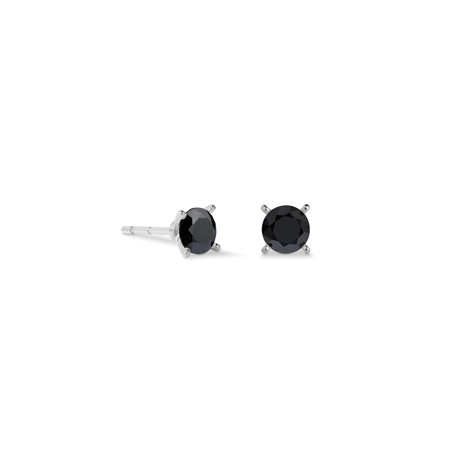 Clous d'oreilles Glam Dot 5 mm argent-noir