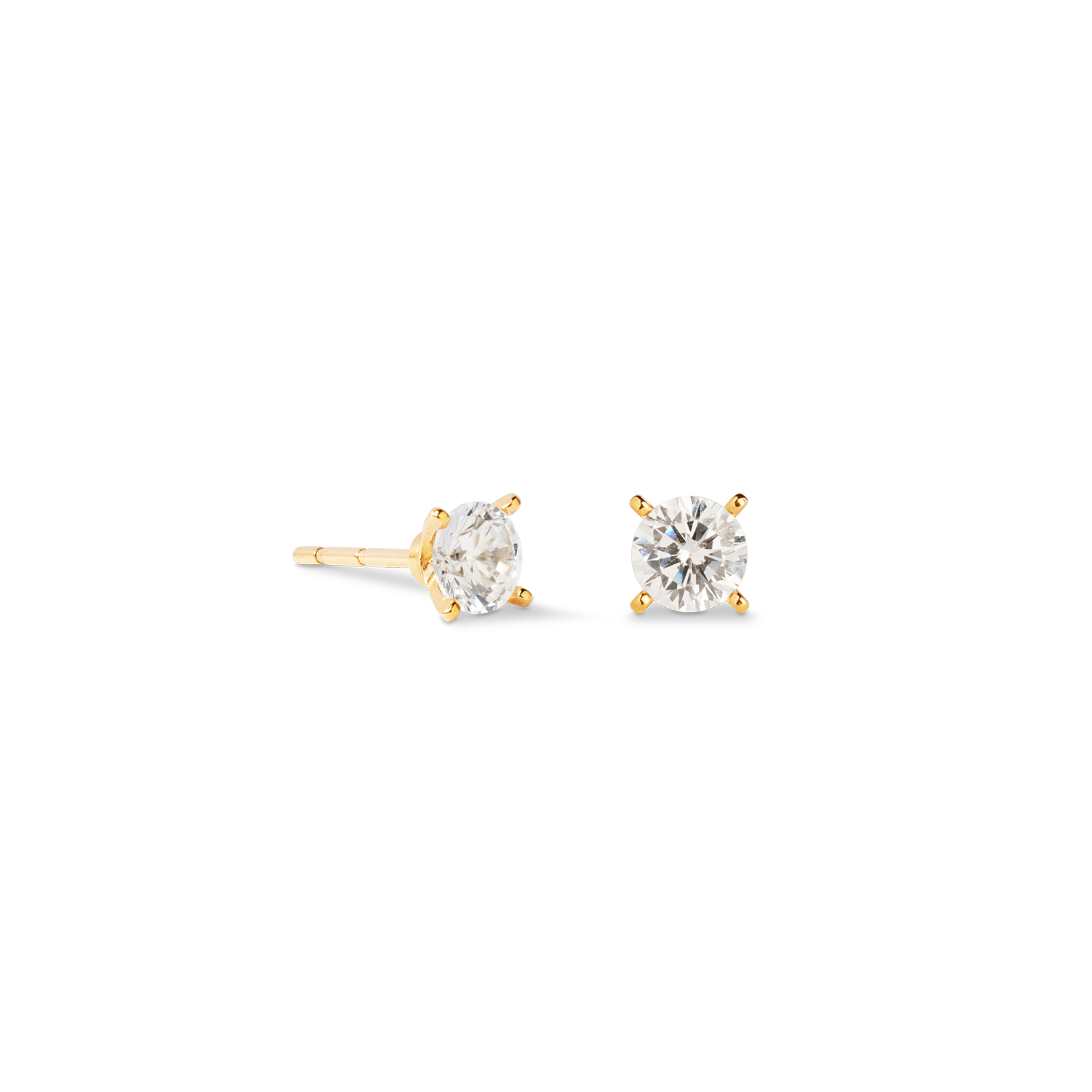 Clous d'oreilles Glam Dot 5 mm or-cristal