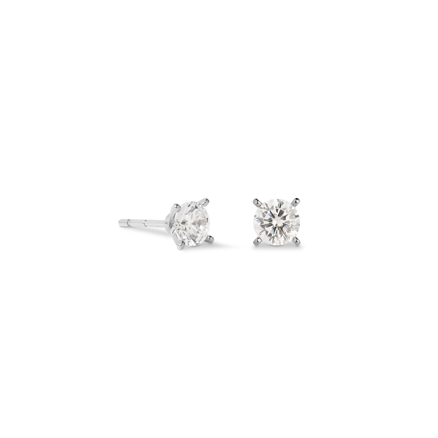 Clous d'oreilles Glam Dot 5 mm argent-cristal