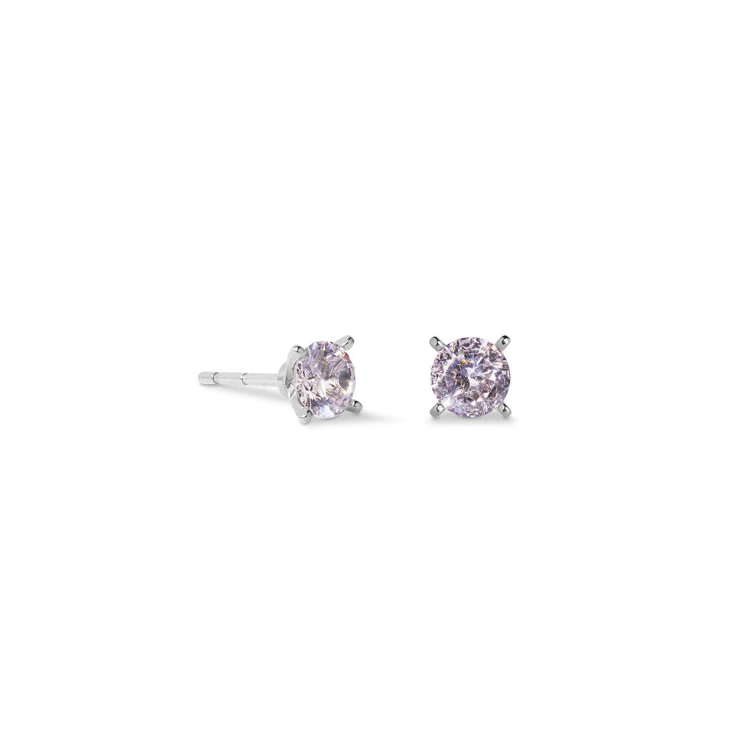 Clous d'oreilles Glam Dot 5 mm argent-rose