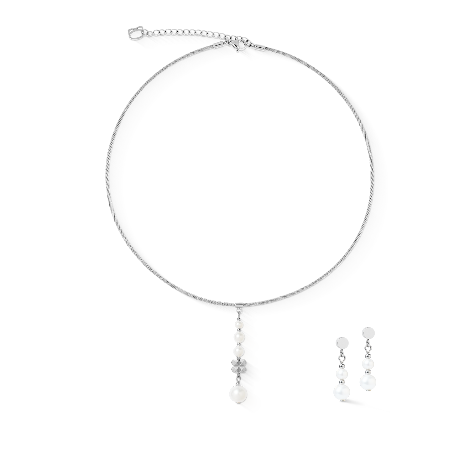 Boucles d'oreilles Pearl Drop argent