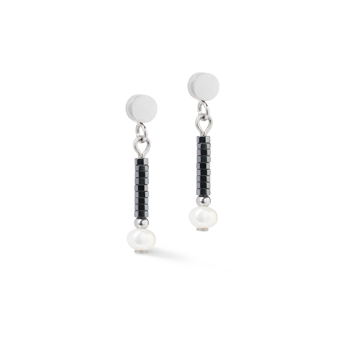 Boucles d'oreilles Edge & Grace anthracite-argent