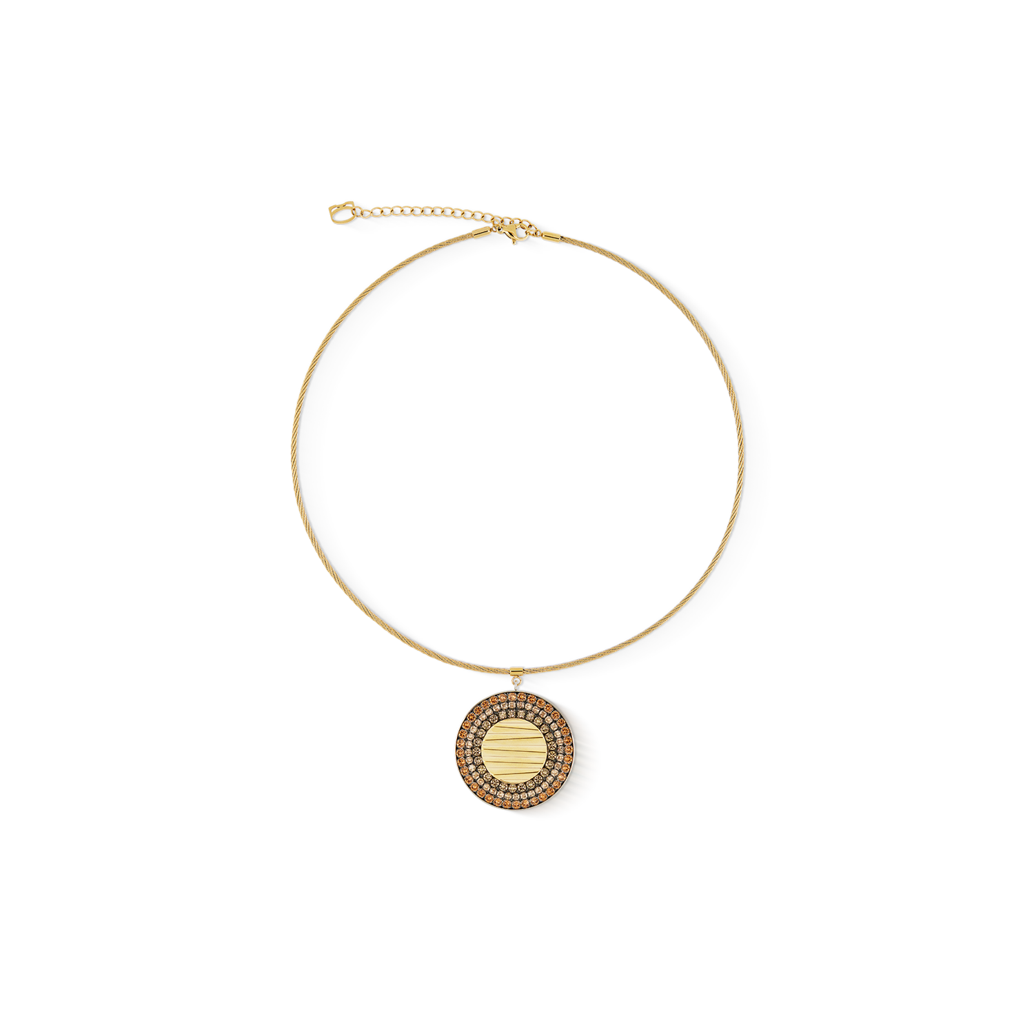 Collier Amulette Glam Waves or-beige