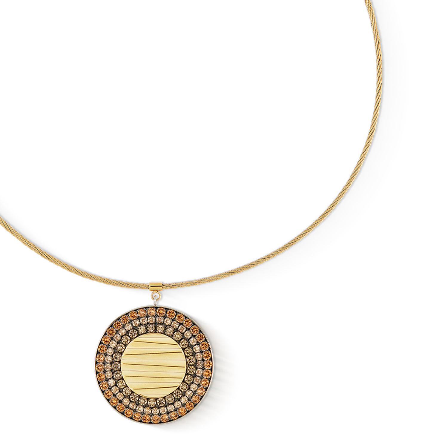 Collier Amulette Glam Waves or-beige