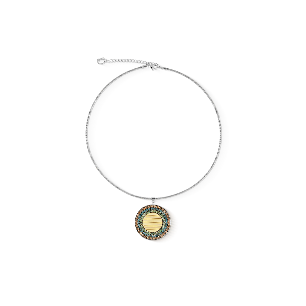 Collier Amulette Glam Waves argent-multicolore pastel