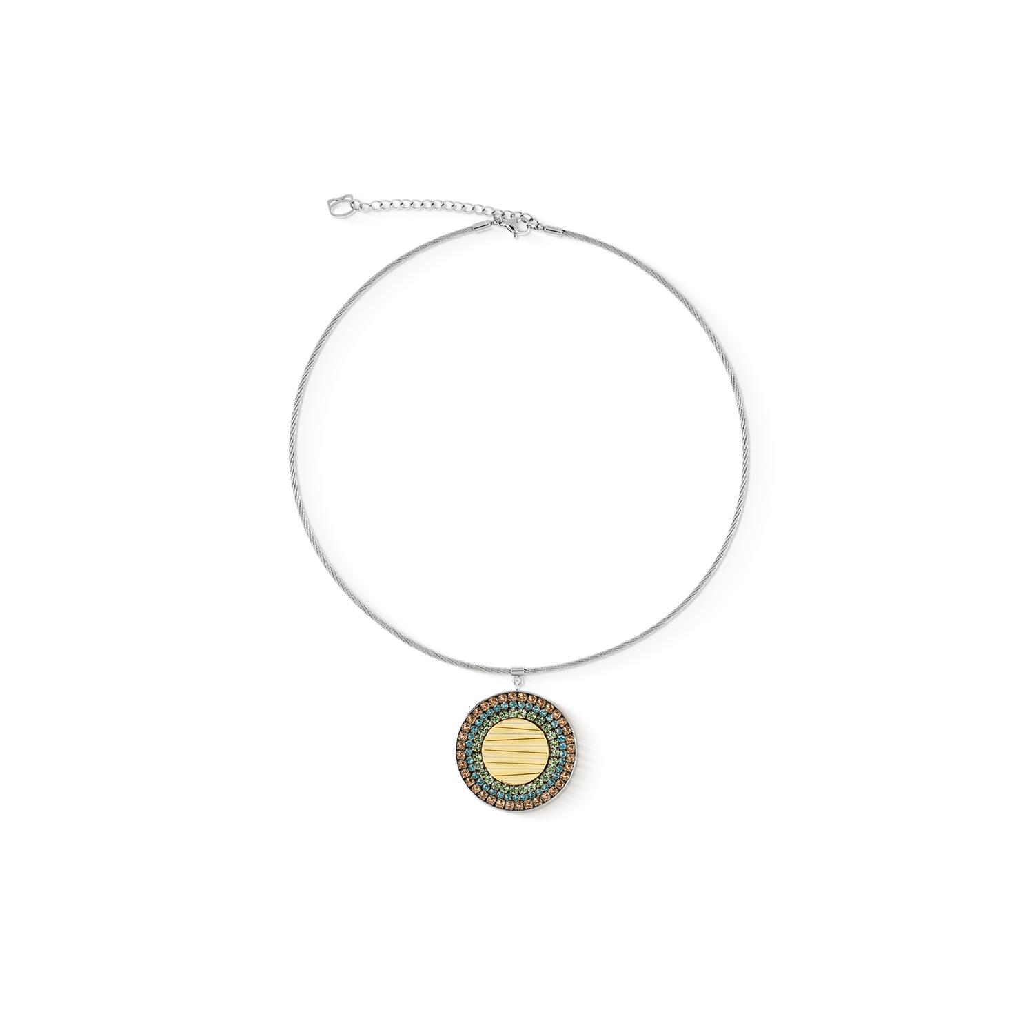 Collier Amulette Glam Waves argent-multicolore pastel
