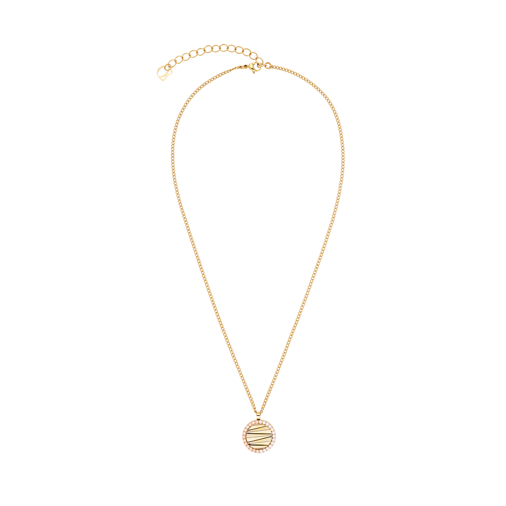 Collier Amulette Mini Waves or-beige
