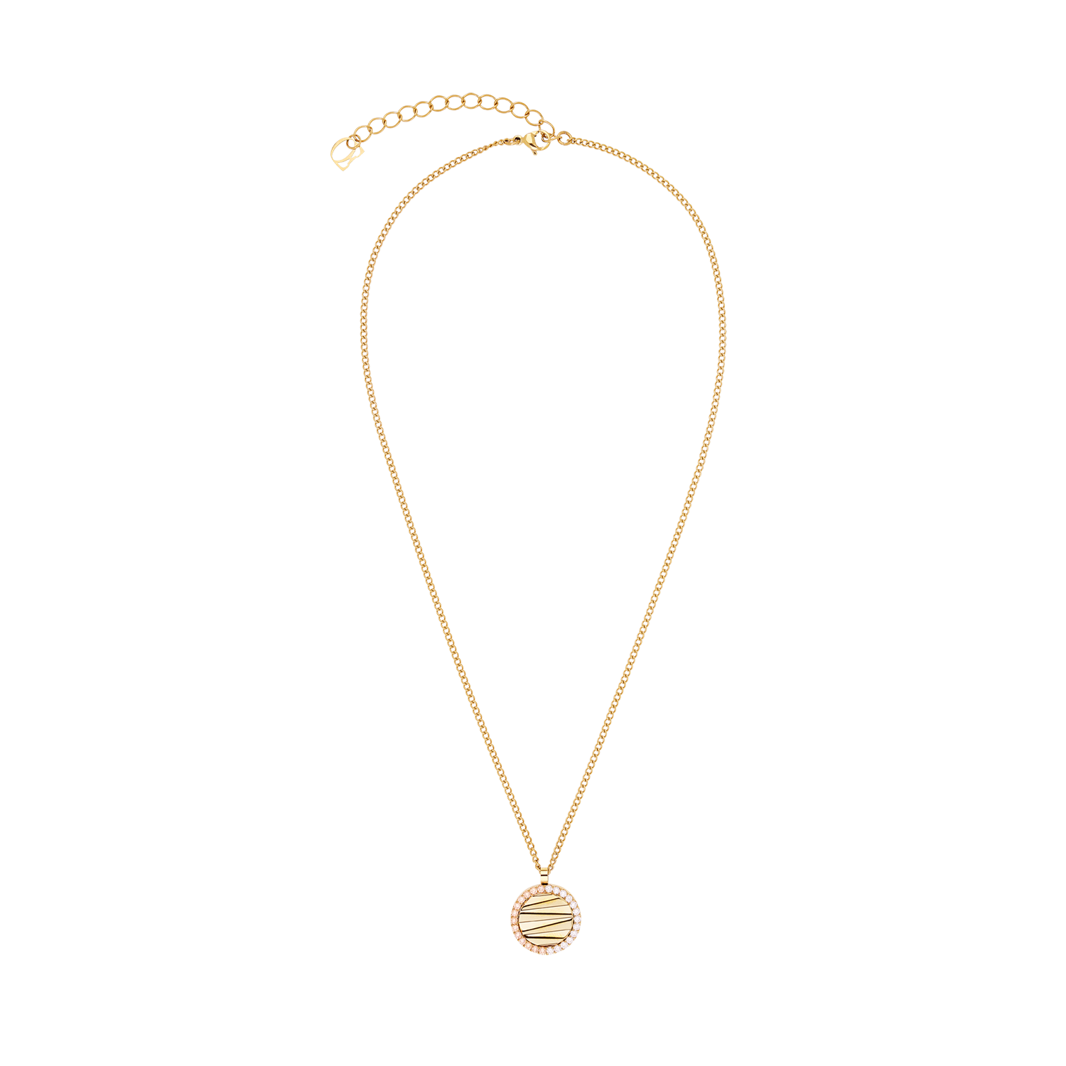 Collier Amulette Mini Waves or-beige