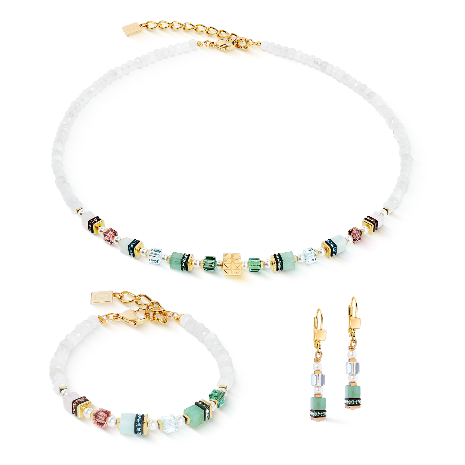 Boucles d'oreilles Sparkling Princess Spikes or-Art Nouveau