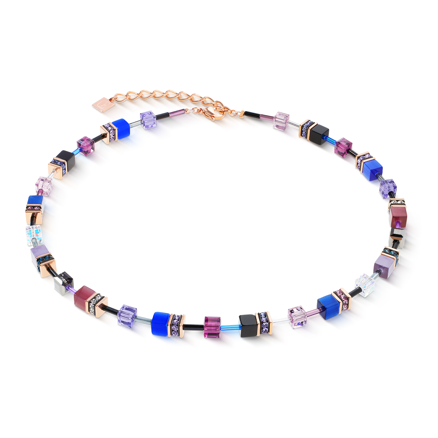 Collier GeoCUBE® Iconic Blue Moon or rose
