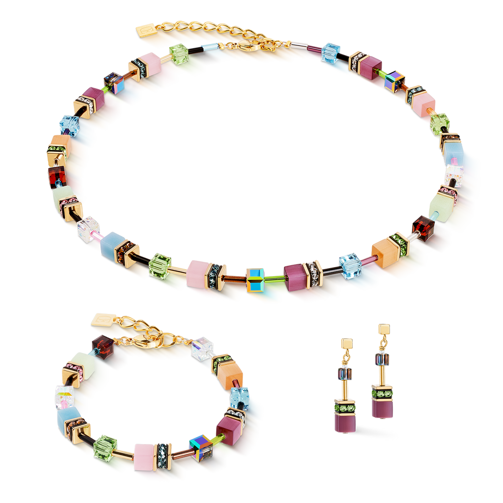 Boucles d'oreilles GeoCUBE® Iconic Art Nouveau or