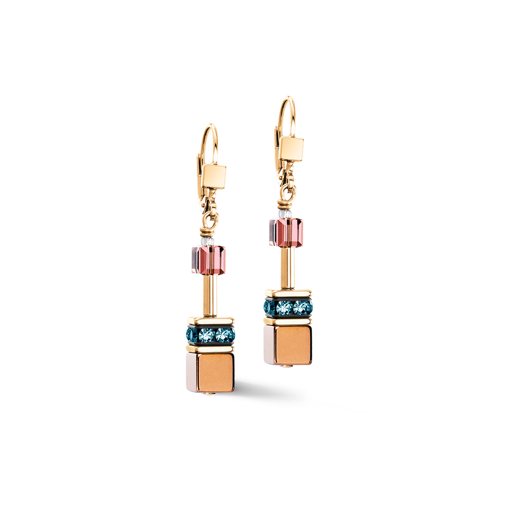 Boucles d'oreilles GeoCUBE® Iconic Metallic Art Nouveau or