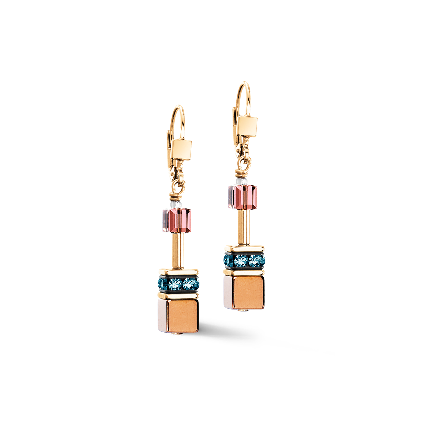 Boucles d'oreilles GeoCUBE® Iconic Metallic Art Nouveau or