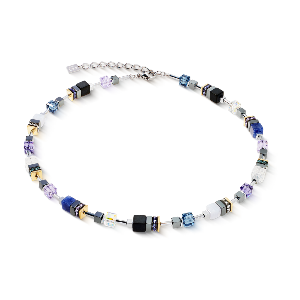Collier GeoCUBE® Precious Motion Blue Moon bicolore