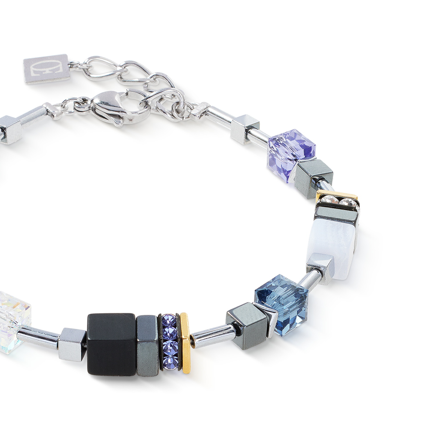 Bracelet GeoCUBE® Precious Motion Blue Moon Bicolor