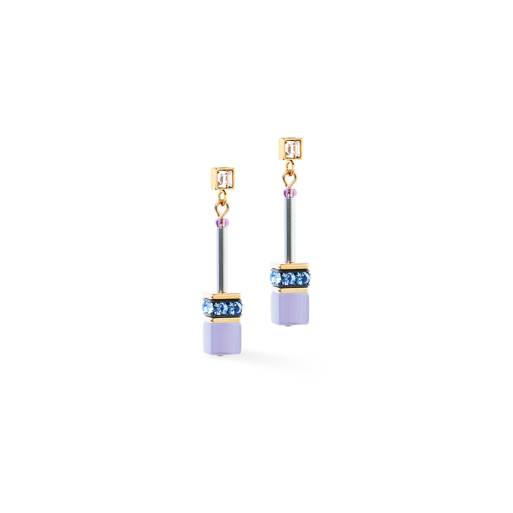 Boucles d'oreilles GeoCUBE® Iconic Chain Mystic Orchid or