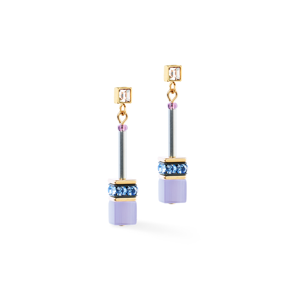 Boucles d'oreilles GeoCUBE® Iconic Chain Mystic Orchid or
