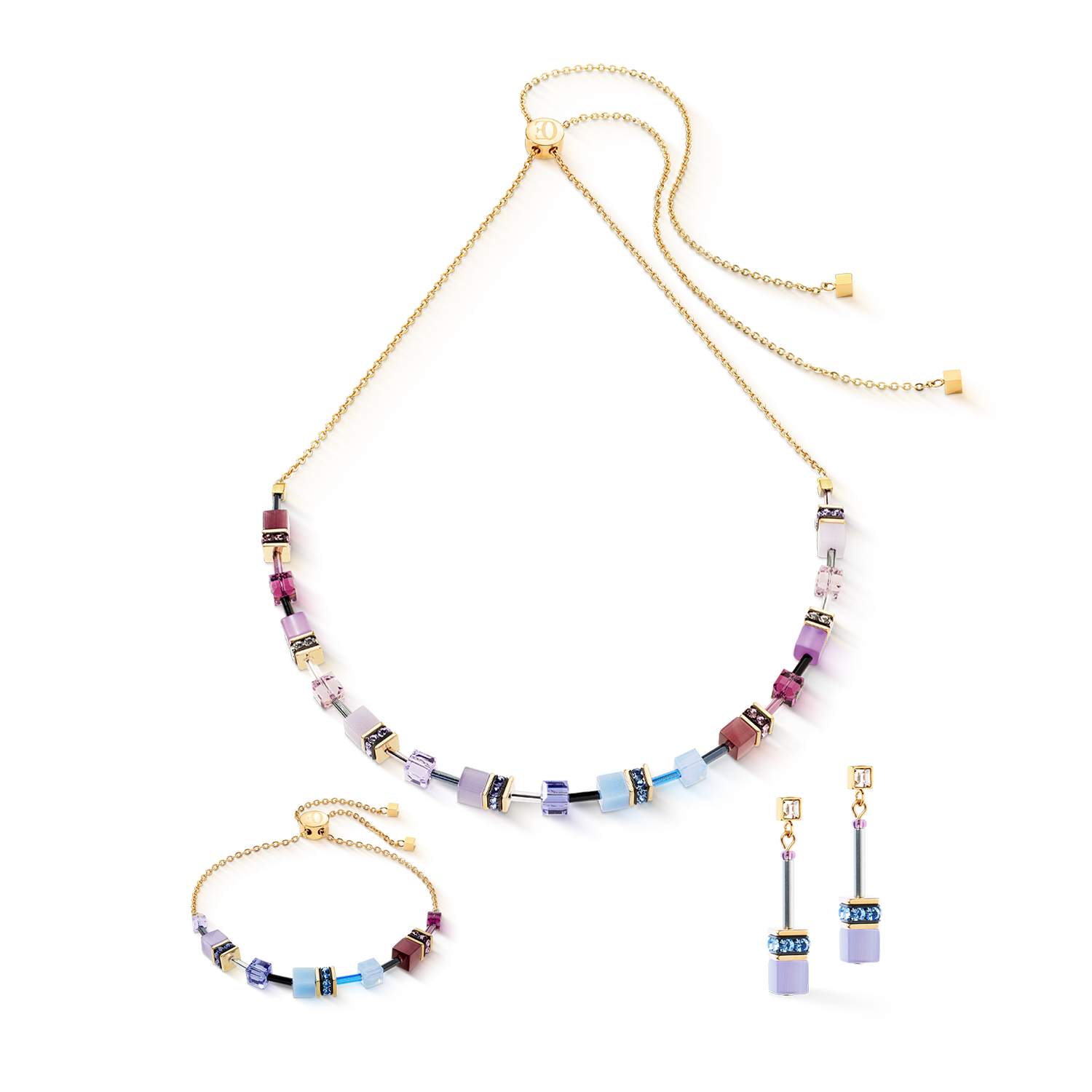 Bracelet GeoCUBE® Iconic Chain Mystic Orchid gold