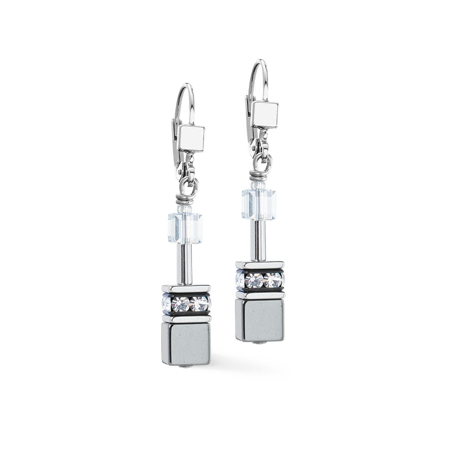 Boucles d'oreilles GeoCUBE® platinum