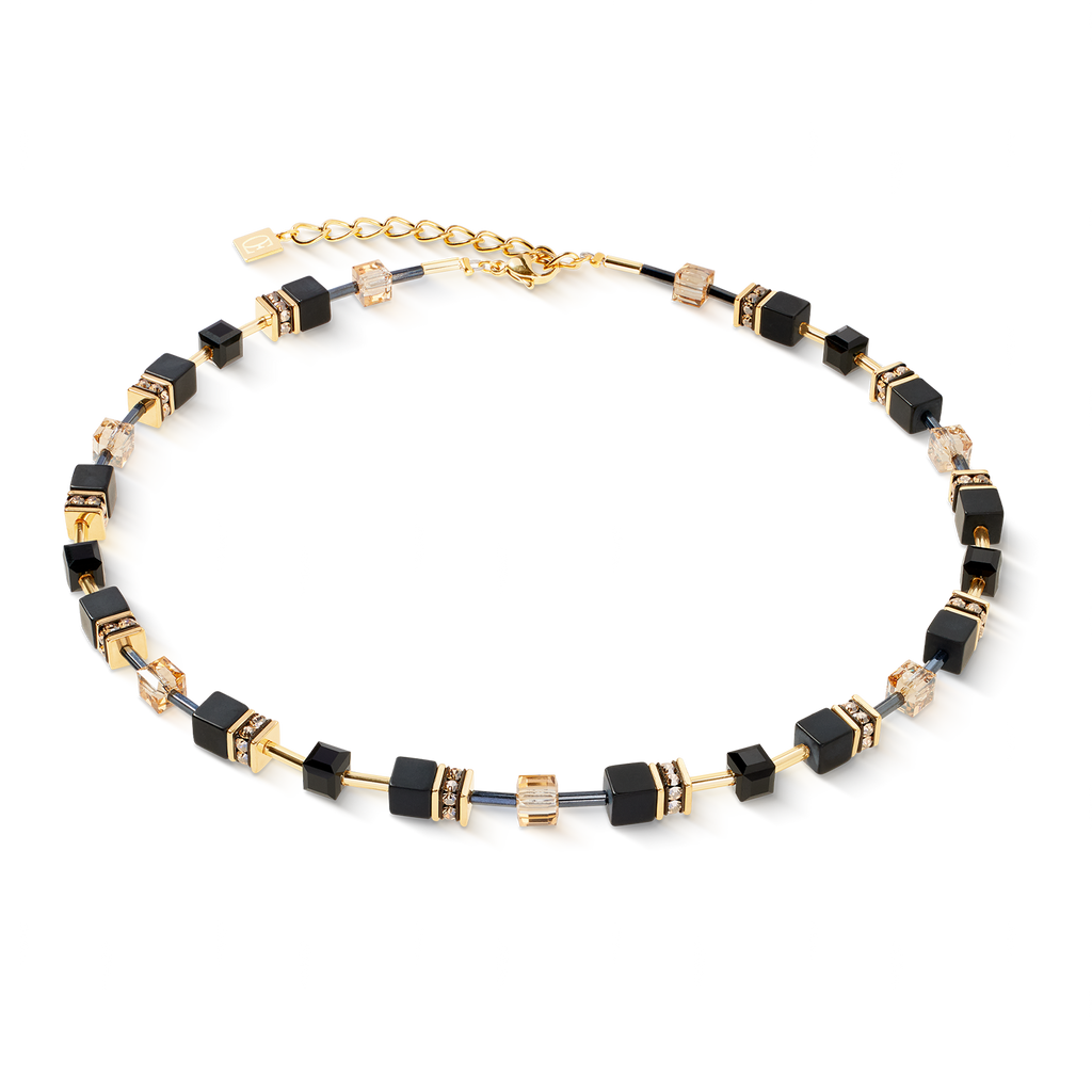 Collier GeoCUBE® Onyx noir-or