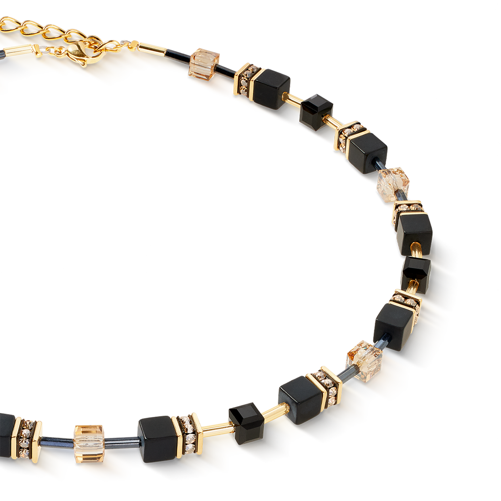Collier GeoCUBE® Onyx noir-or