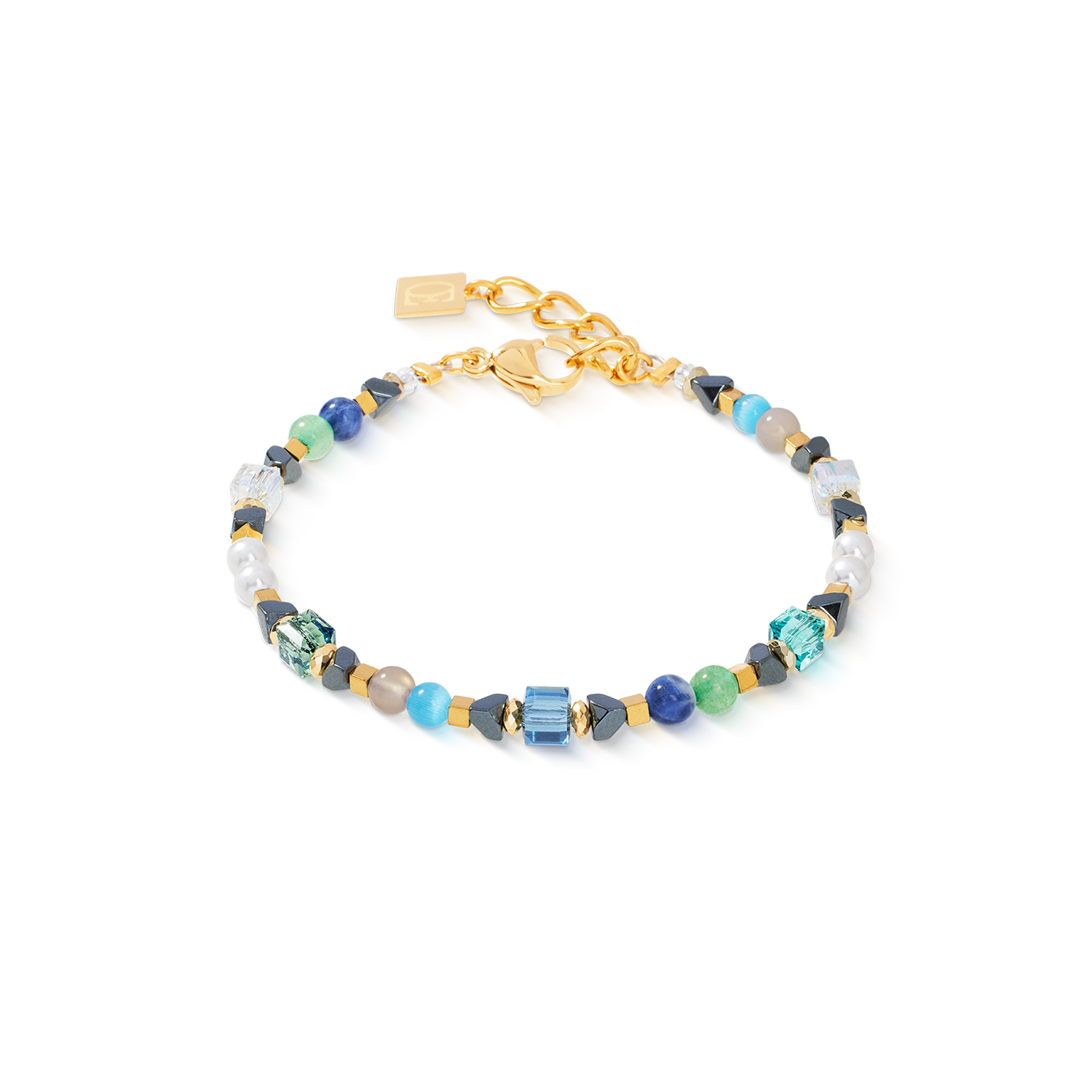 Bracelet Precious Shape Mix vert-turquoise