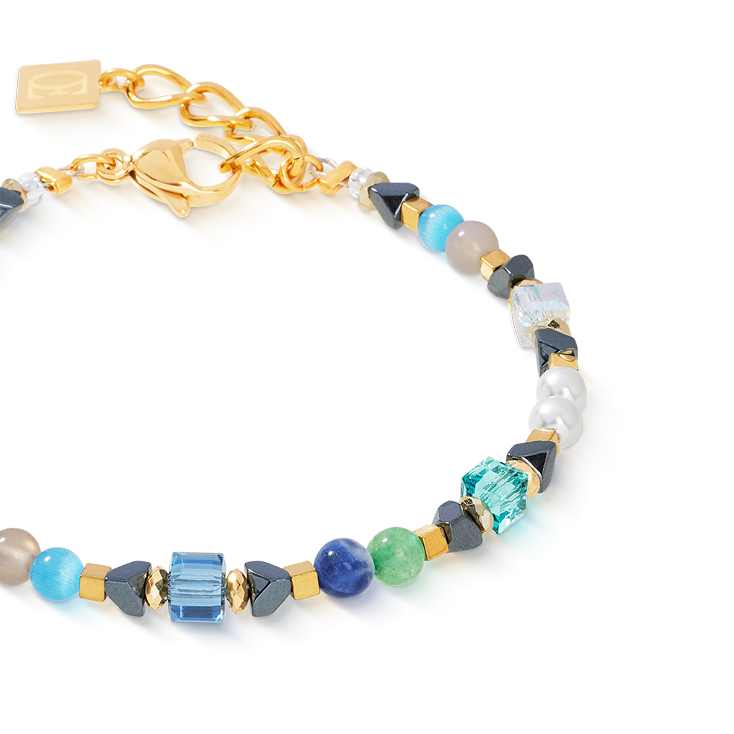 Bracelet Precious Shape Mix vert-turquoise