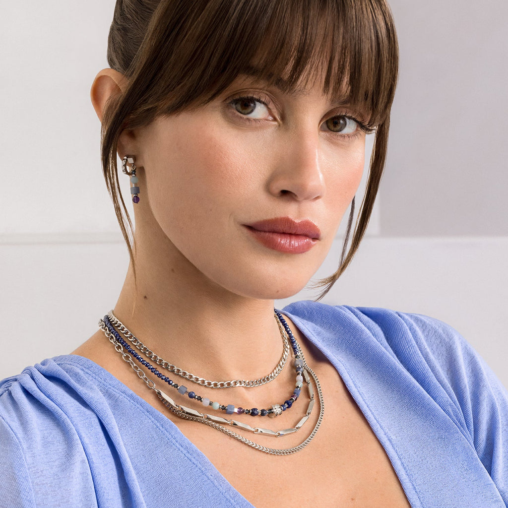 Collier Shape Mix Spikes Blue Moon