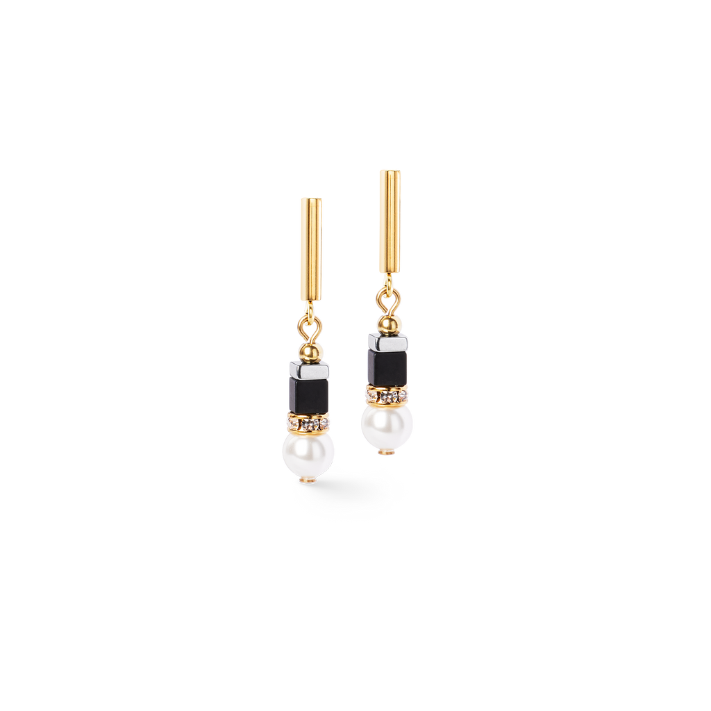 Boucles d'oreilles Precious Fusion Offset black-pearl