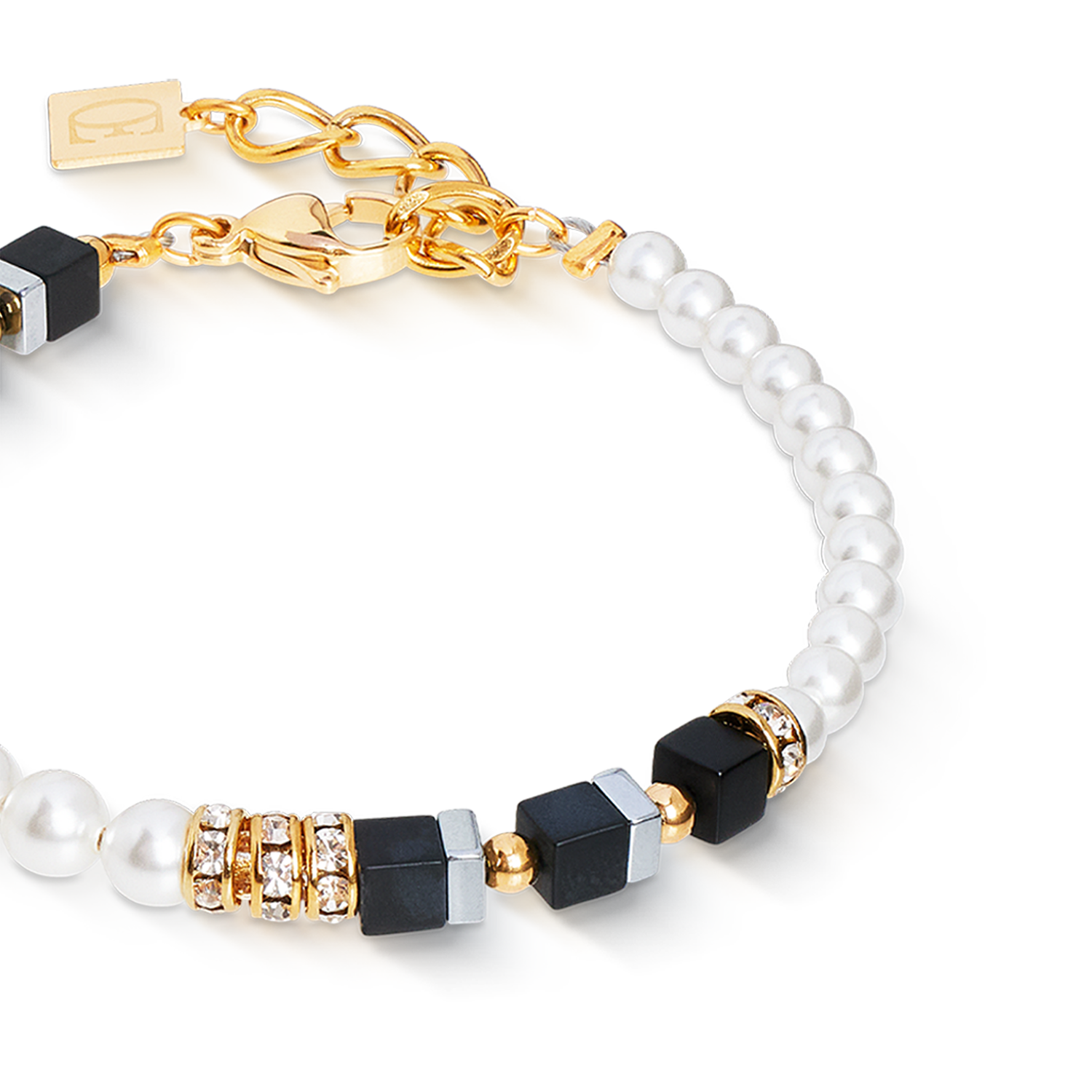 Bracelet Precious Fusion Offset black-pearl
