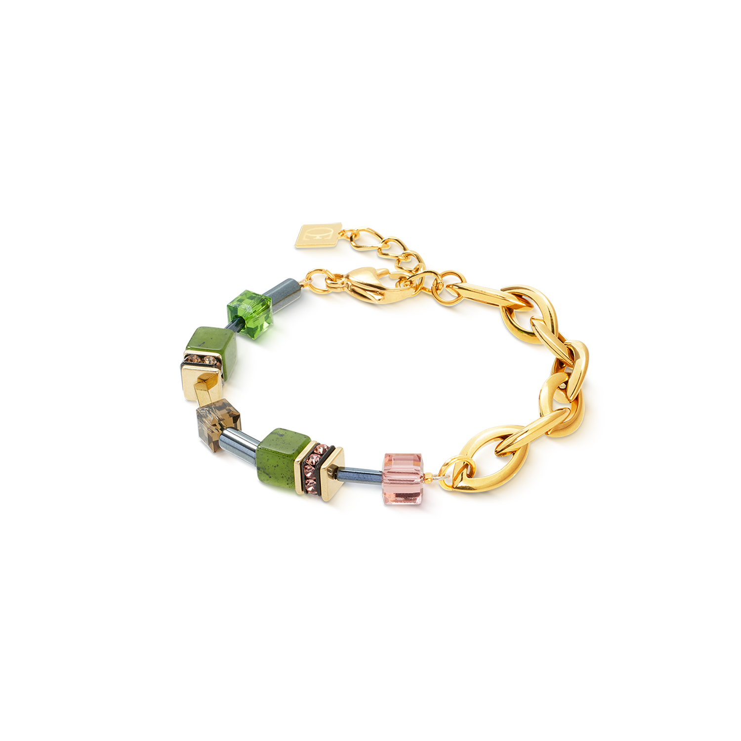 Bracelet GeoCUBE® Chunky Chain or-vert