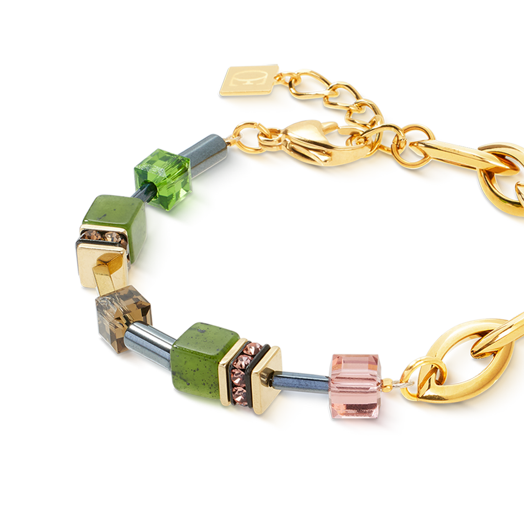 Bracelet GeoCUBE® Chunky Chain or-vert