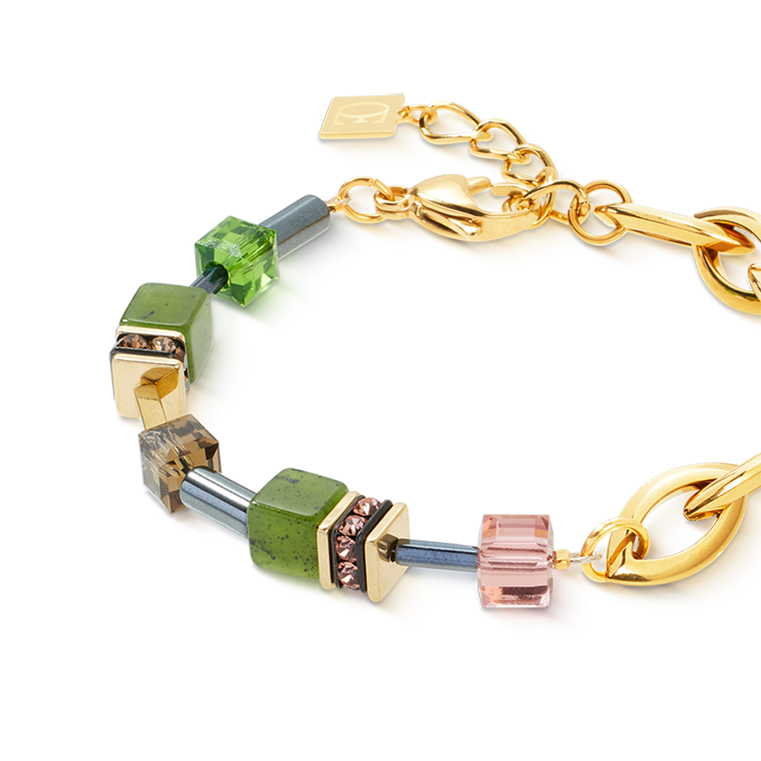 Bracelet GeoCUBE® Chunky Chain or-vert